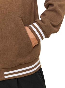 Jaqueta Jack and Jones Zac Bomber Marrom Homem