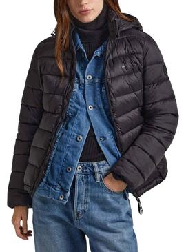 Casaco de pluma Pepe Jeans Maddie Acolchoado Preto Mulher