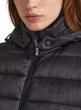 Casaco de pluma Pepe Jeans Maddie Acolchoado Preto Mulher