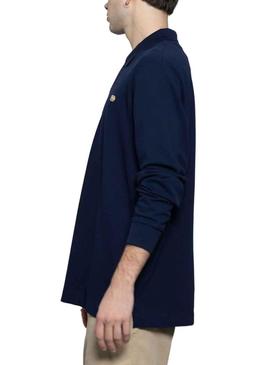 Polo Basic Klout Azul Marinho Manga Larga