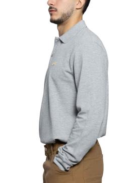 Polo Klout Basic Cinza Manga Larga para Homem
