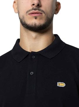 Polo Klout Basic Preto Manga Larga para Homem