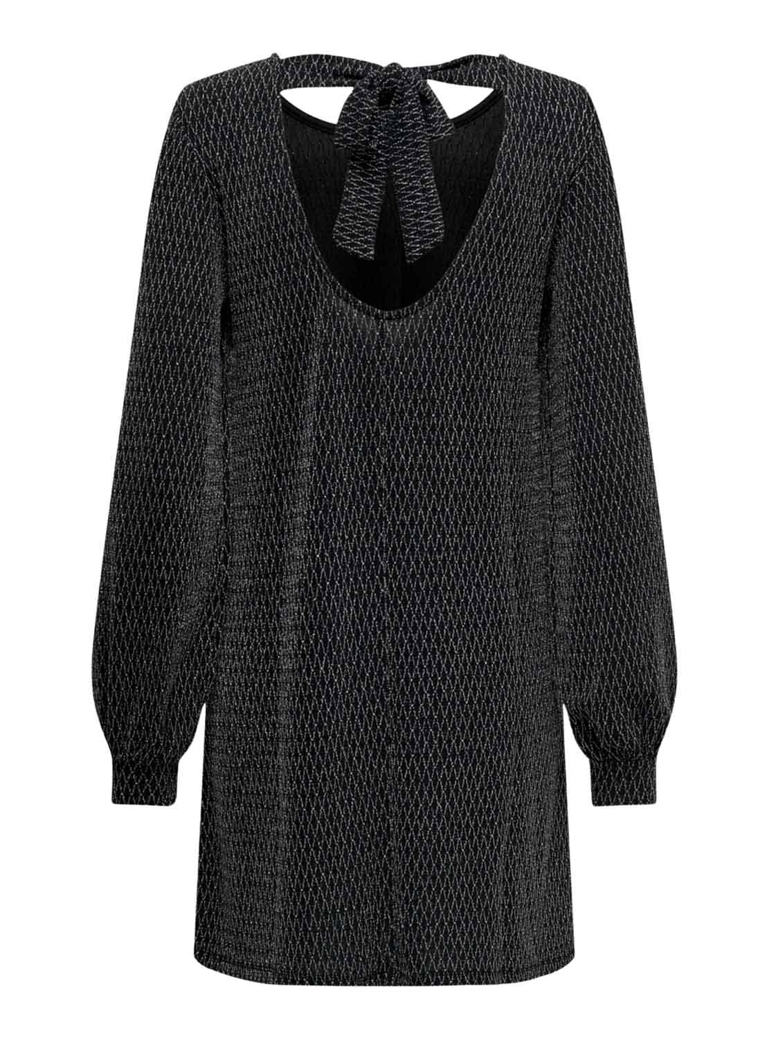 Vestido Only Carol Glitter Prata para Mulher