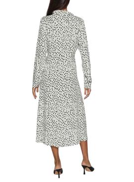 Vestido Vila Vipaya Branco e Preto para Mulher