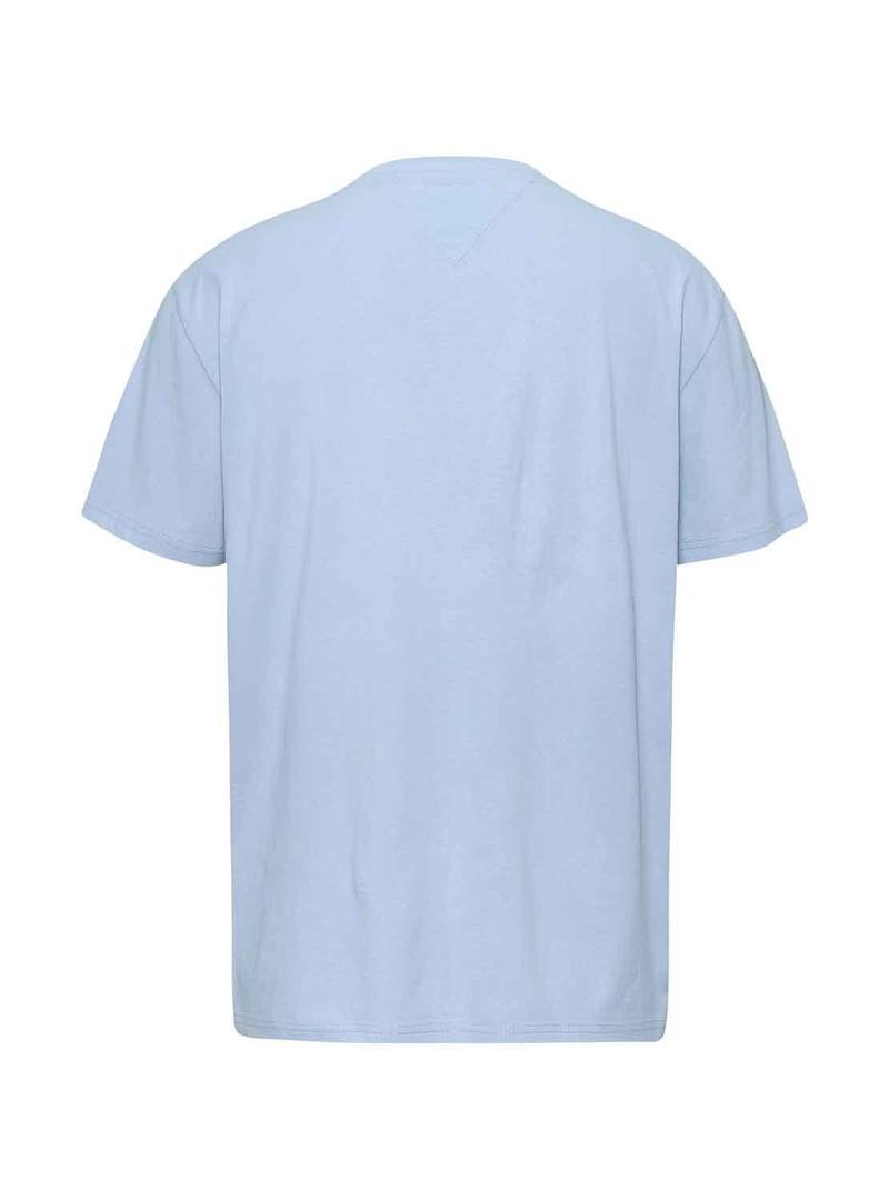 T-Shirt Tommy Jeans Linear Branco Azul Homem