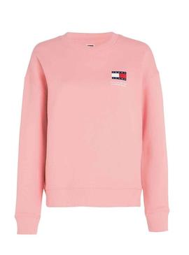 Sweat Tommy Jeans Graphic Flag Rosa para Mulher