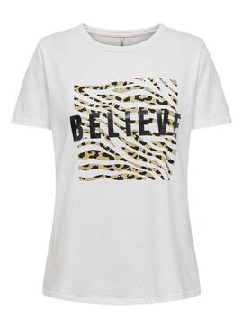 T-Shirt Only Elif Branco para Mulher