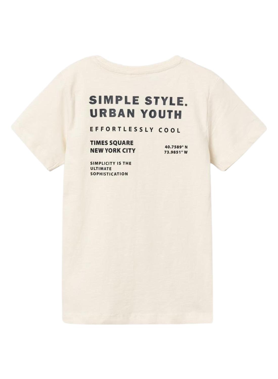 T-Shirt Name It Derviet Beige para Menino