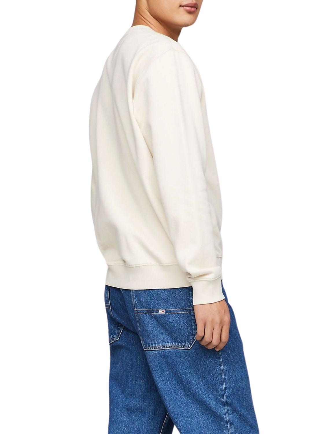 Moletom Tommy Jeans Reg Essential Bege Masculino