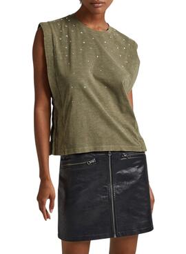 Camiseta Pepe Jeans Hea Verde Para Mulher