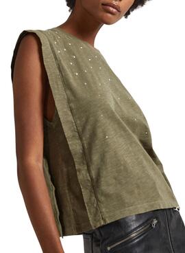 Camiseta Pepe Jeans Hea Verde Para Mulher