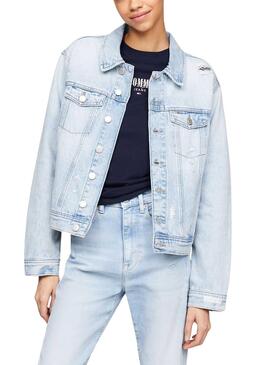 Casaco Tommy Jeans Mom Azul para Mulher