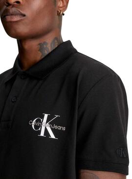Camisa Polo Calvin Klein Monólogo Preto Para Homem