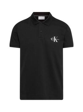 Camisa Polo Calvin Klein Monólogo Preto Para Homem