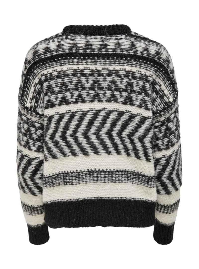 Camisola Only Monolisa  Life Mulher Preto e Branco