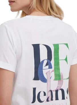 Camiseta Pepe Jeans Jazzy Branca Para Mulher