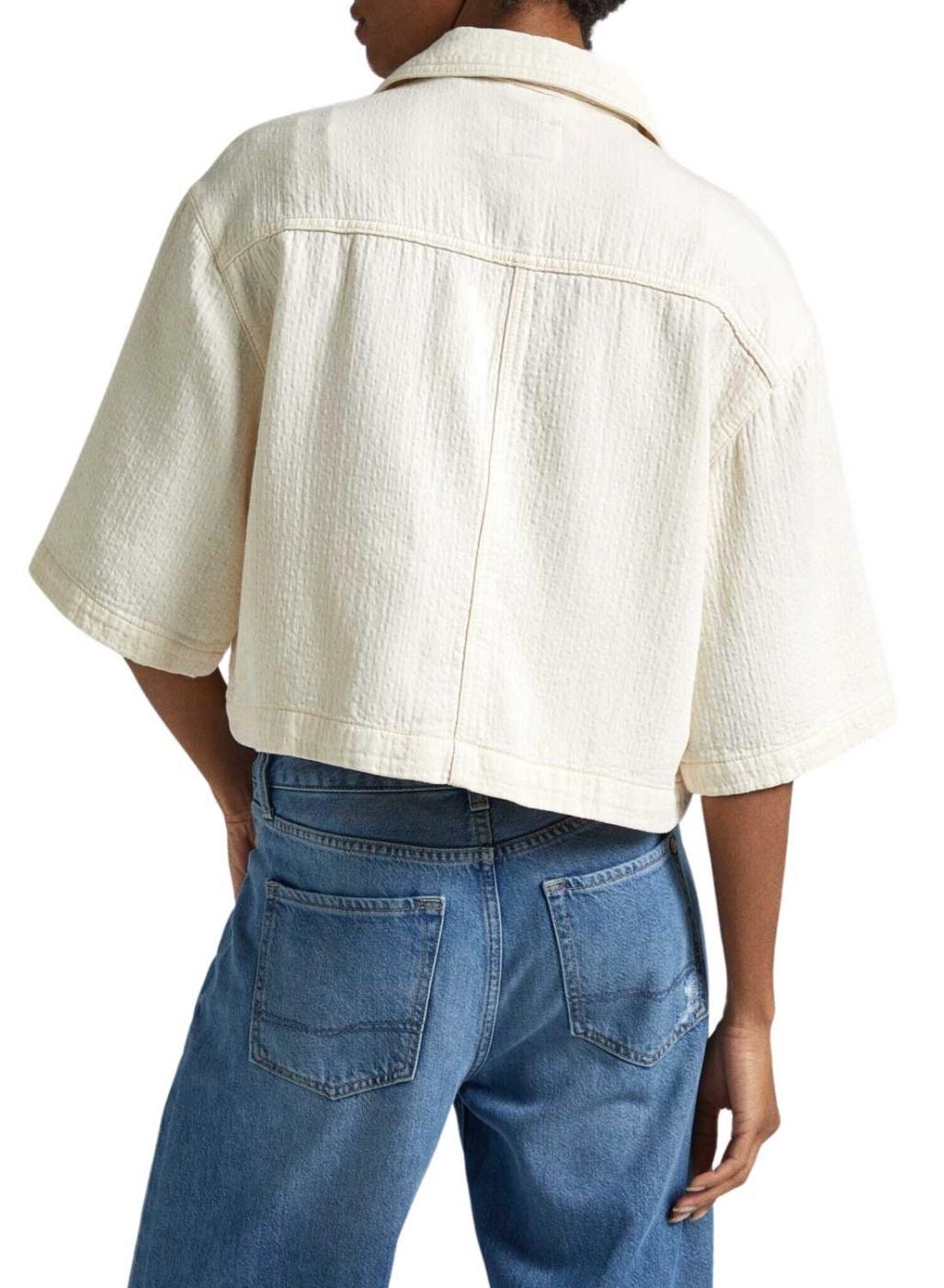 Camisa Pepe Jeans Elle Bege para Mulher.