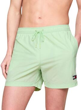 Calções de banho Tommy Jeans Heritage Crinkle Nylon Verde para Homem