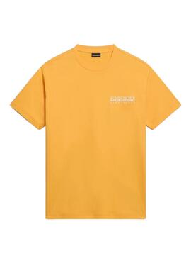 Camiseta Napapijri Boyd Amarela para Homem e Mulher