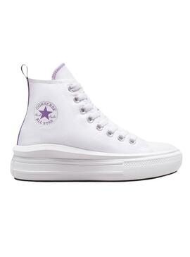 Sapatilhas Converse Chuck Taylor Move Branco e Lilás
