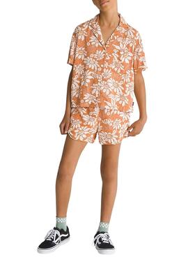 Camisa Vans Amstone Laranja Para Menina