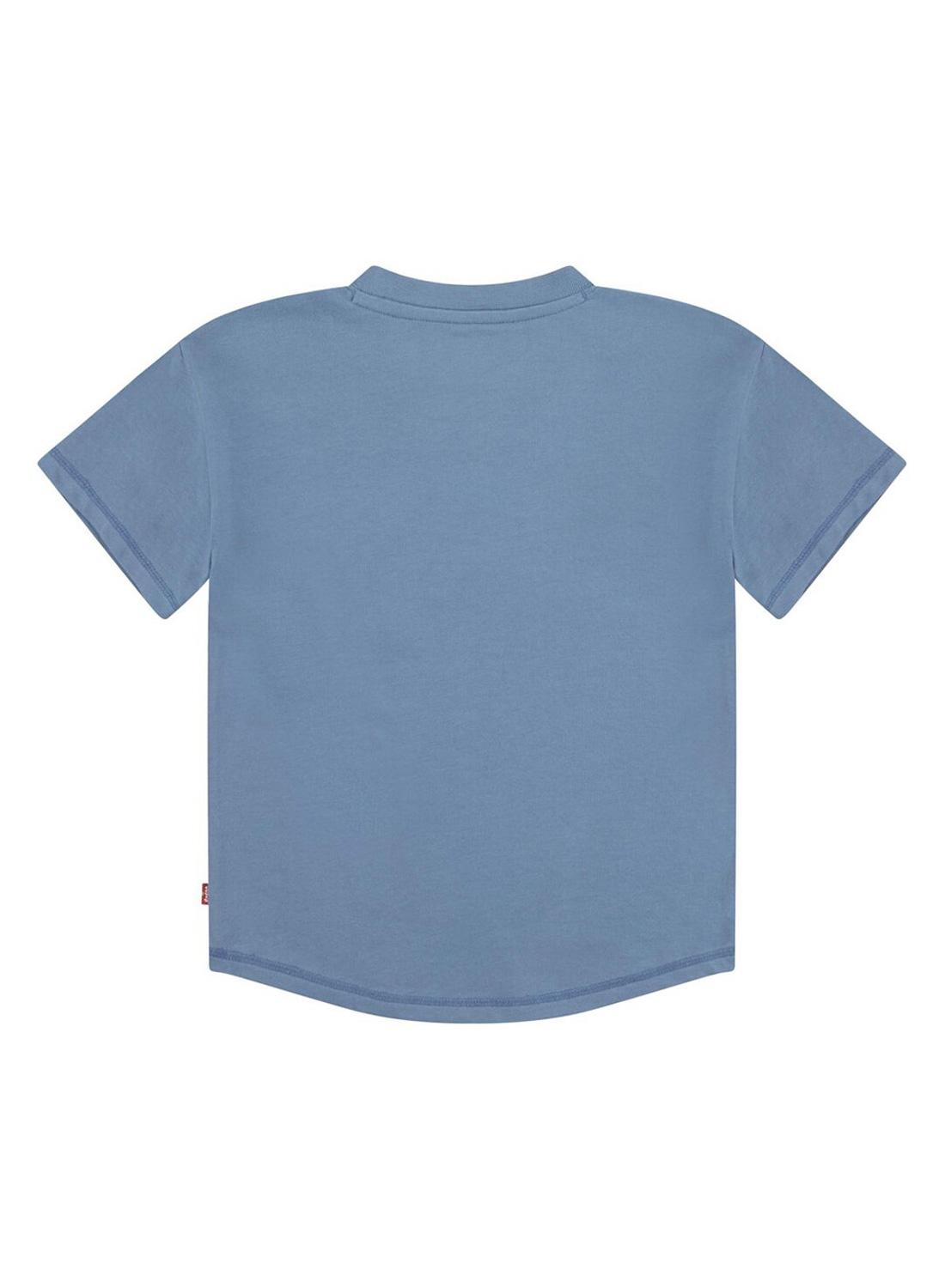 Camiseta Levi's Curved Azul Para Meninos