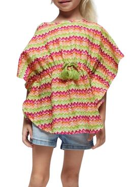 Caftã Mayoral estampado para menina.