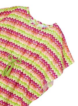 Caftã Mayoral estampado para menina.