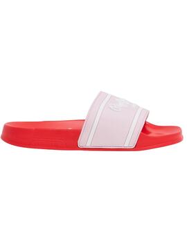 Chinelos Pepe Jeans Slider Vermelho Para Menina