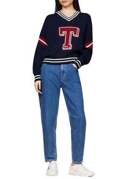 Sapatilhas Tommy Jeans Brooklyn branco para mulher.