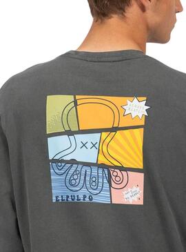 Moletom O Polvo Cómic cinza para homem.