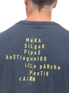 Camiseta O Polvo Praia azul para homem.