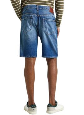 Shorts Pepe Jeans Repair Azul Para Hombre