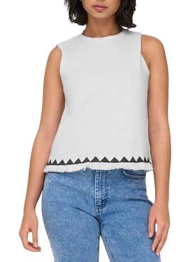 Top Only Liva branco para mulher