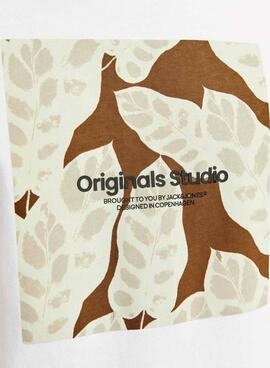 Camisa Jack and Jones Jorsequioia branca para homem.