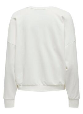 Moletom Only Layla bege para mulher