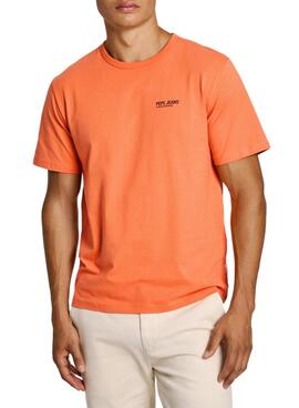 Camisa Pepe Jeans laranja para homem