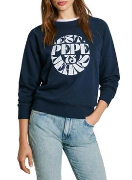 Moletom Pepe Jeans Elena azul marinho para mulher