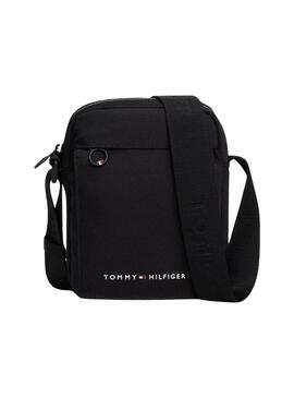 Bolsa Tommy Hilfiger Reporter preta para homem