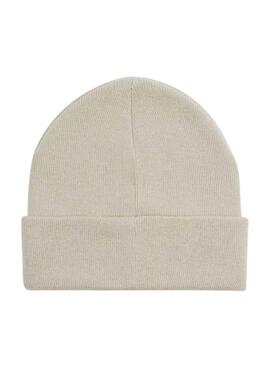 Gorro Calvin Klein Monogram bege para mulheres e homens.