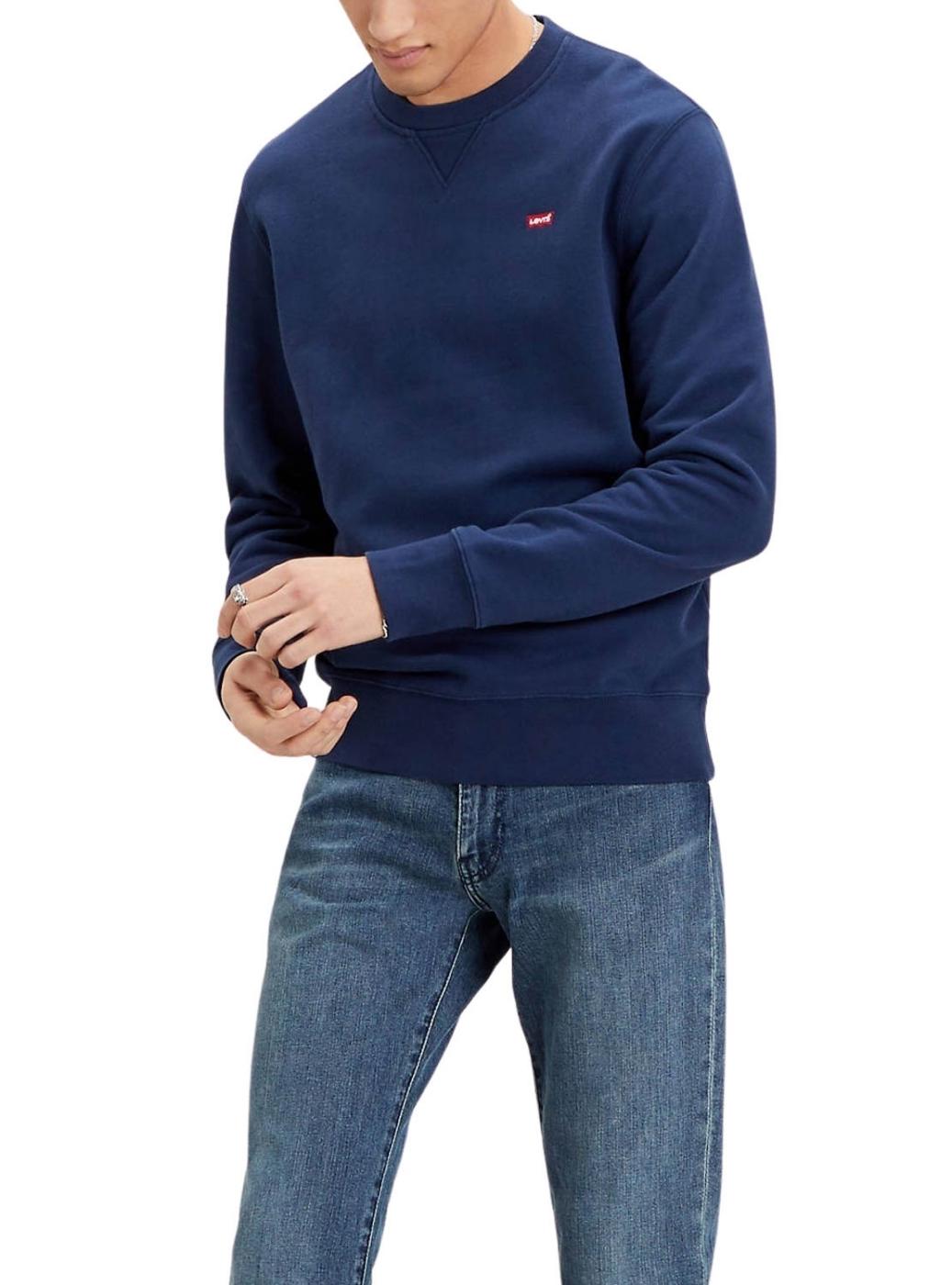Moletom Levis básico azul da para homem