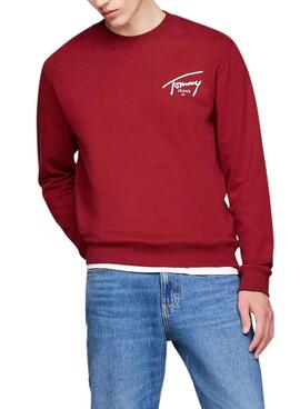 Moletom Tommy Jeans Entry vermelho para homem