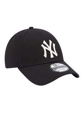 Boné New Era Metallic Logo preto para homens e mulheres