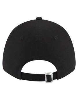 Boné New Era Metallic Logo preto para homens e mulheres