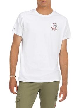 T-shirt El Pulpo Atlantic Lifestyle branco para homem