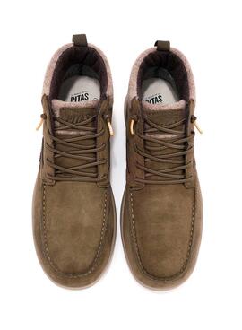 Botas Walkin Pitas Kent verde para homem