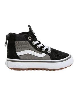 Sapatilhas Vans Sk8 Hi cinza e preto