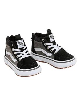 Sapatilhas Vans Sk8 Hi cinza e preto