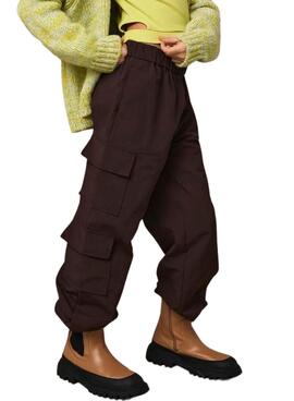 Calças Only Kids Kogecho marrons para menina