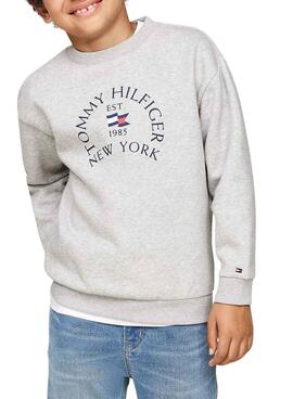 Moletom Tommy Hilfiger Nautical cinza para meninos